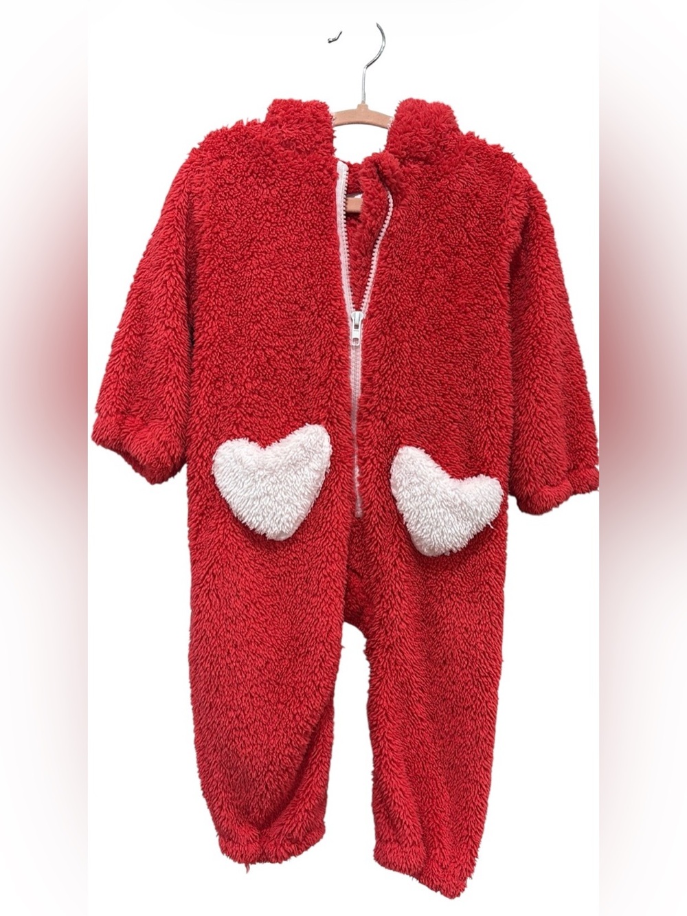 Toddler Valentines Outfit Bunny Onesie Hoodie Romper Long Ear Rabbit Jumpsuit
